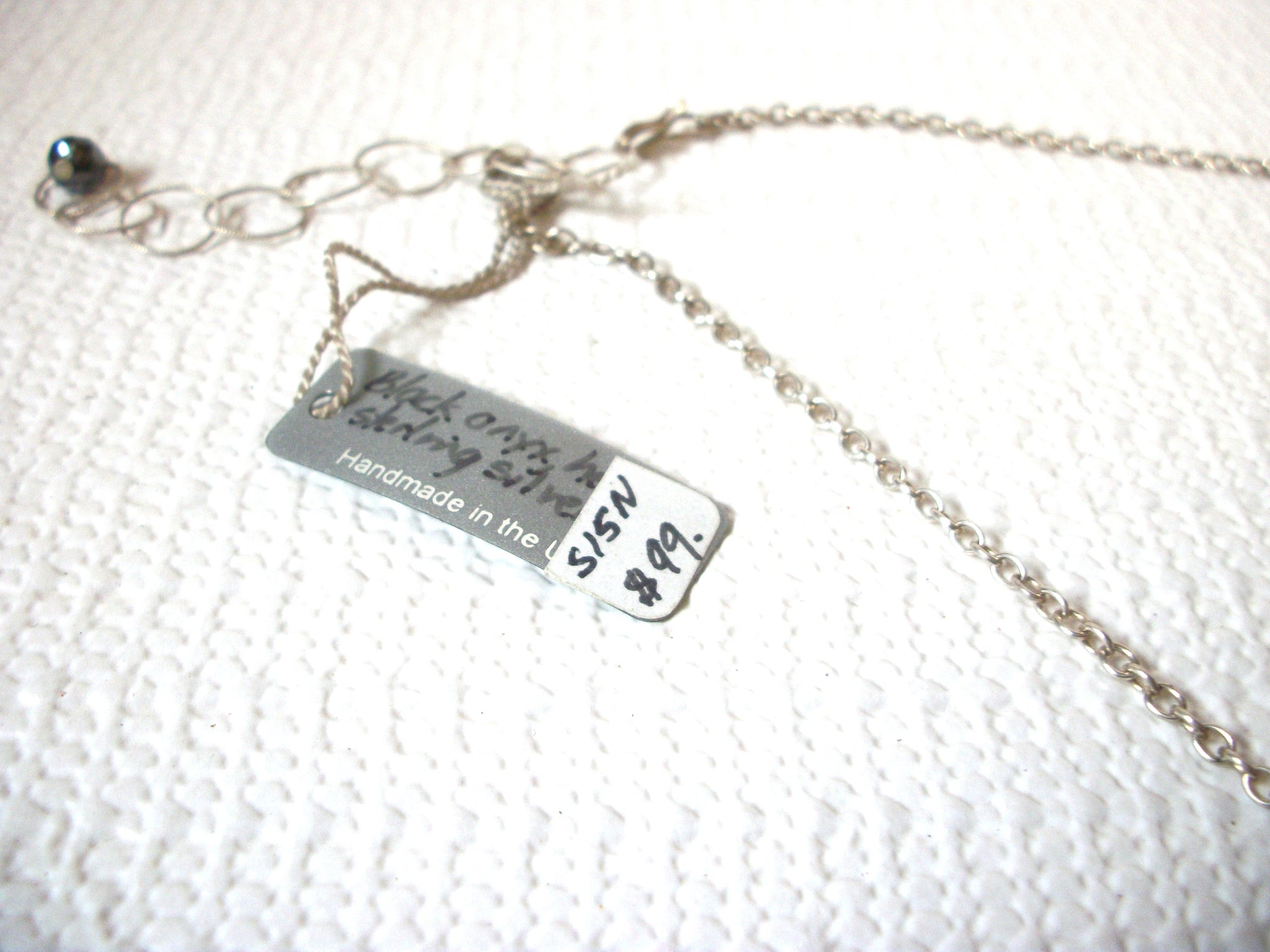 Sterling Silver Black Onyx Necklace 101520