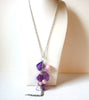 Retro Pink Purple Tassel Necklace 101520