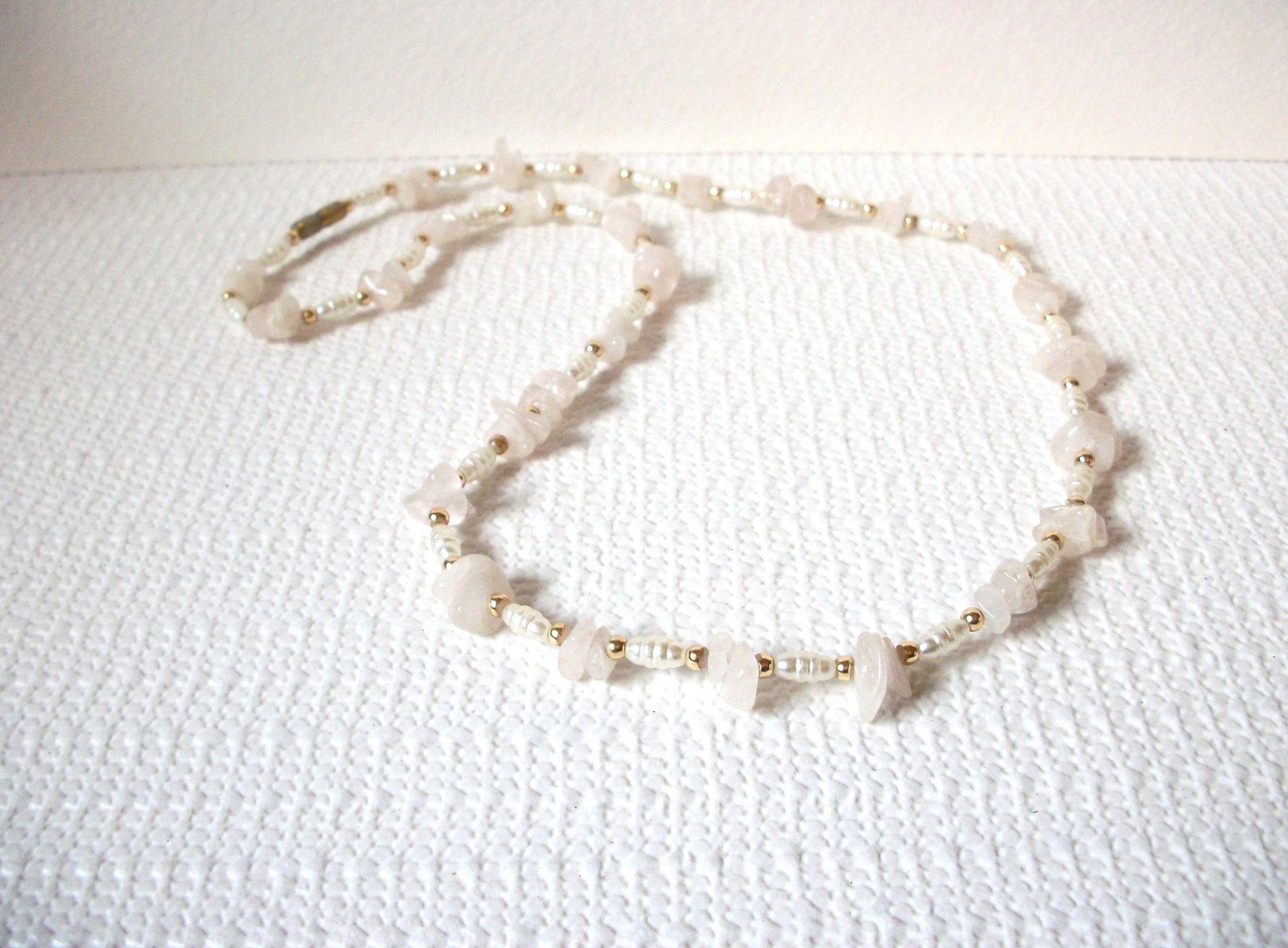 Rose Quartz Pearl Necklace 101520