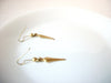 Vintage Matte Gold Toned Dangle Spear Earrings 101620