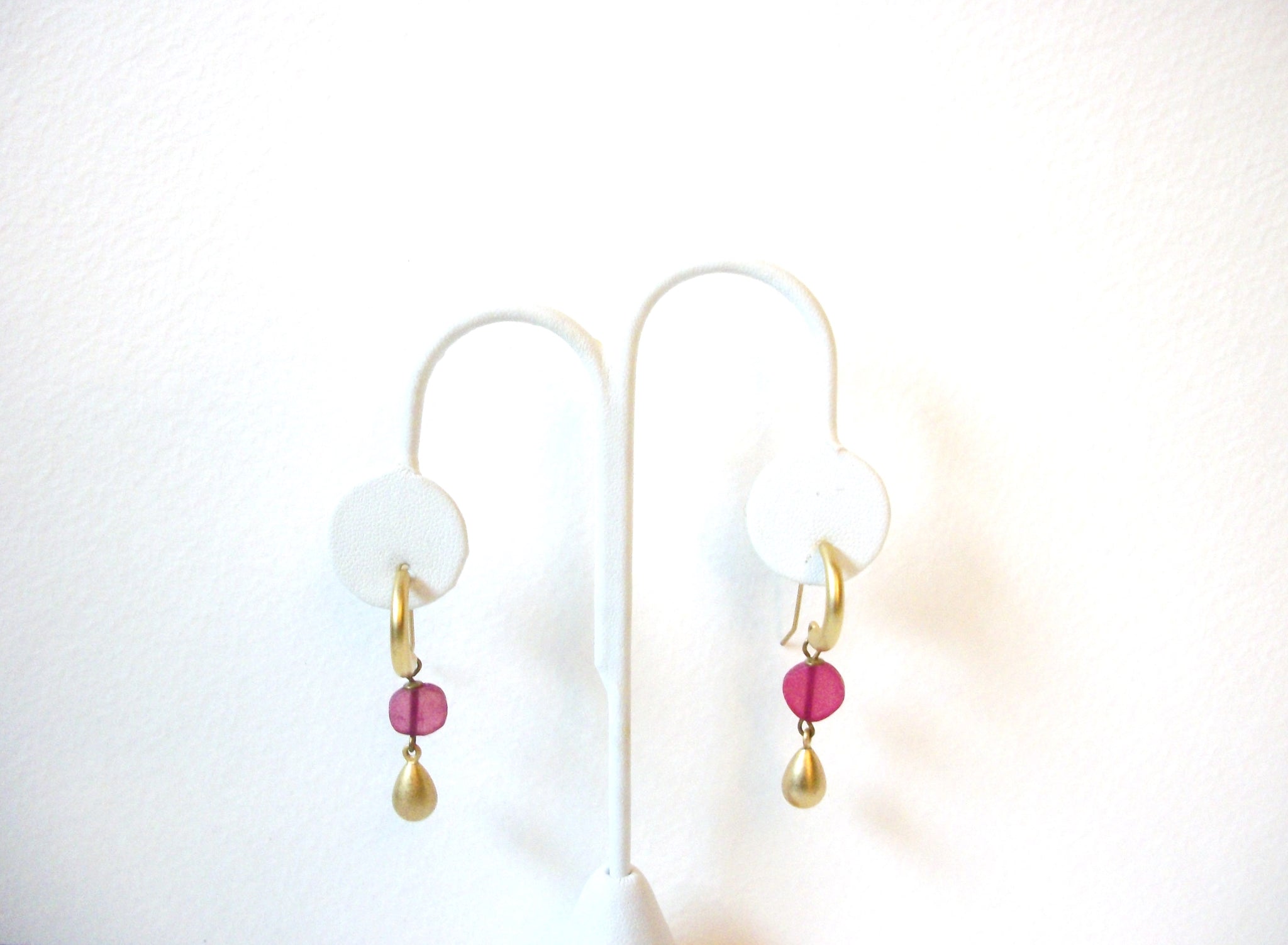 Vintage Dangle Glass Earrings 101620