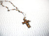 Vintage Crucifix Topaz Necklace 101620