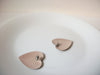 Retro Shimmer Rose Gold Heart Earrings 101620