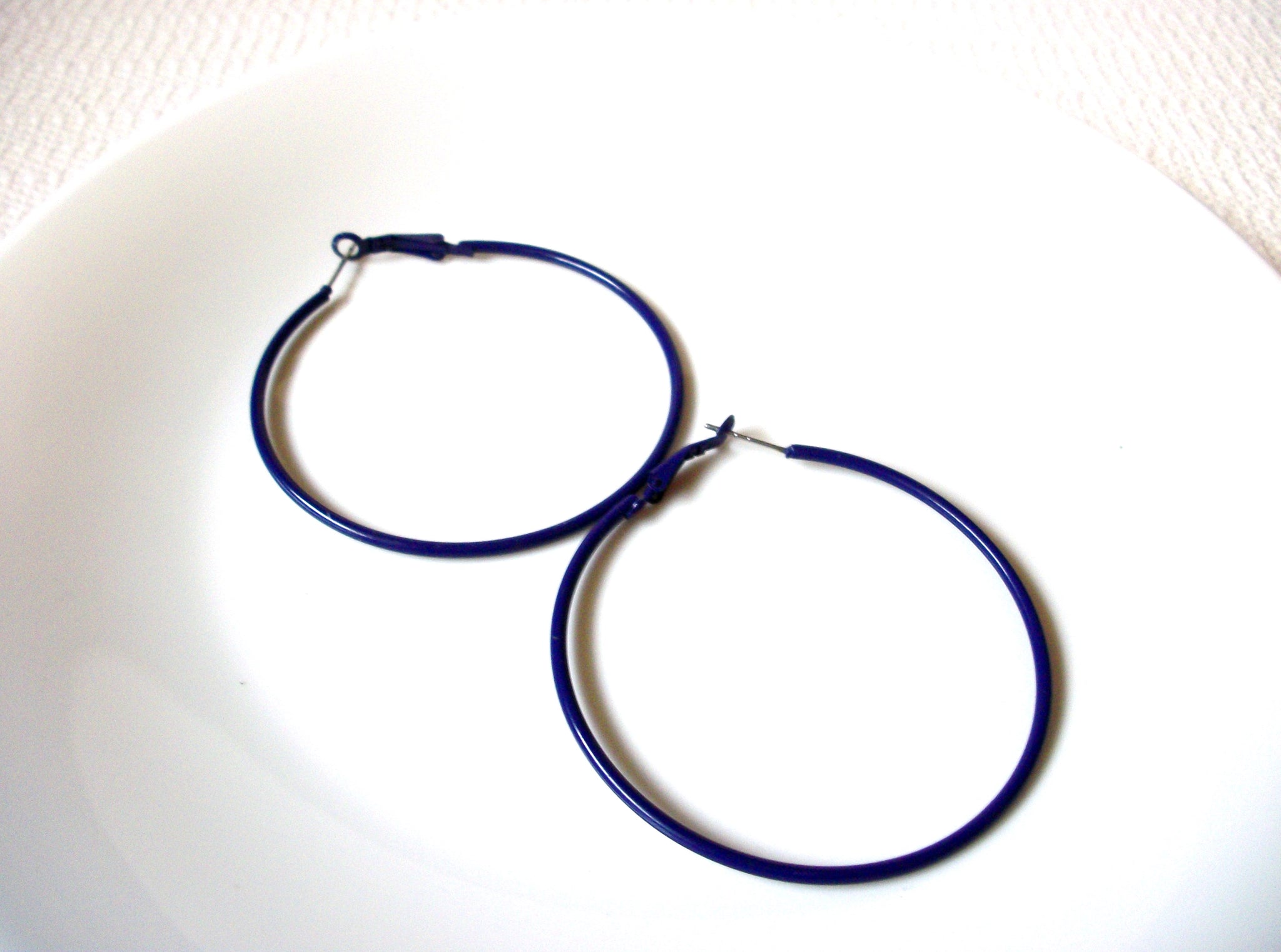 Retro Purple Hoop Earrings 101620