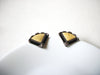 Vintage Black Gold Earrings 71720