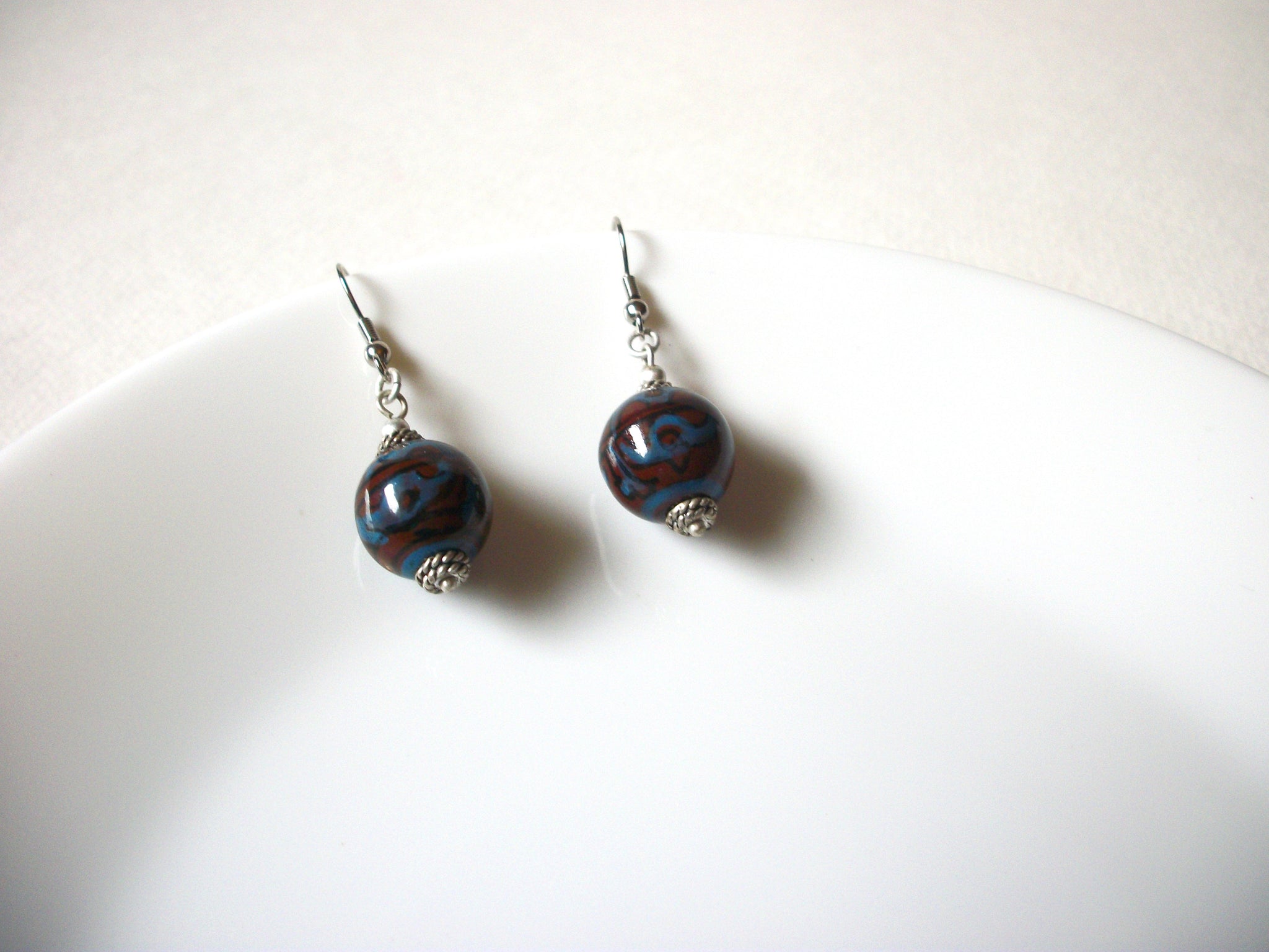 Bohemian Glass Dangle Earrings 71820