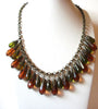 Vintage Olive Amber Necklace 72220