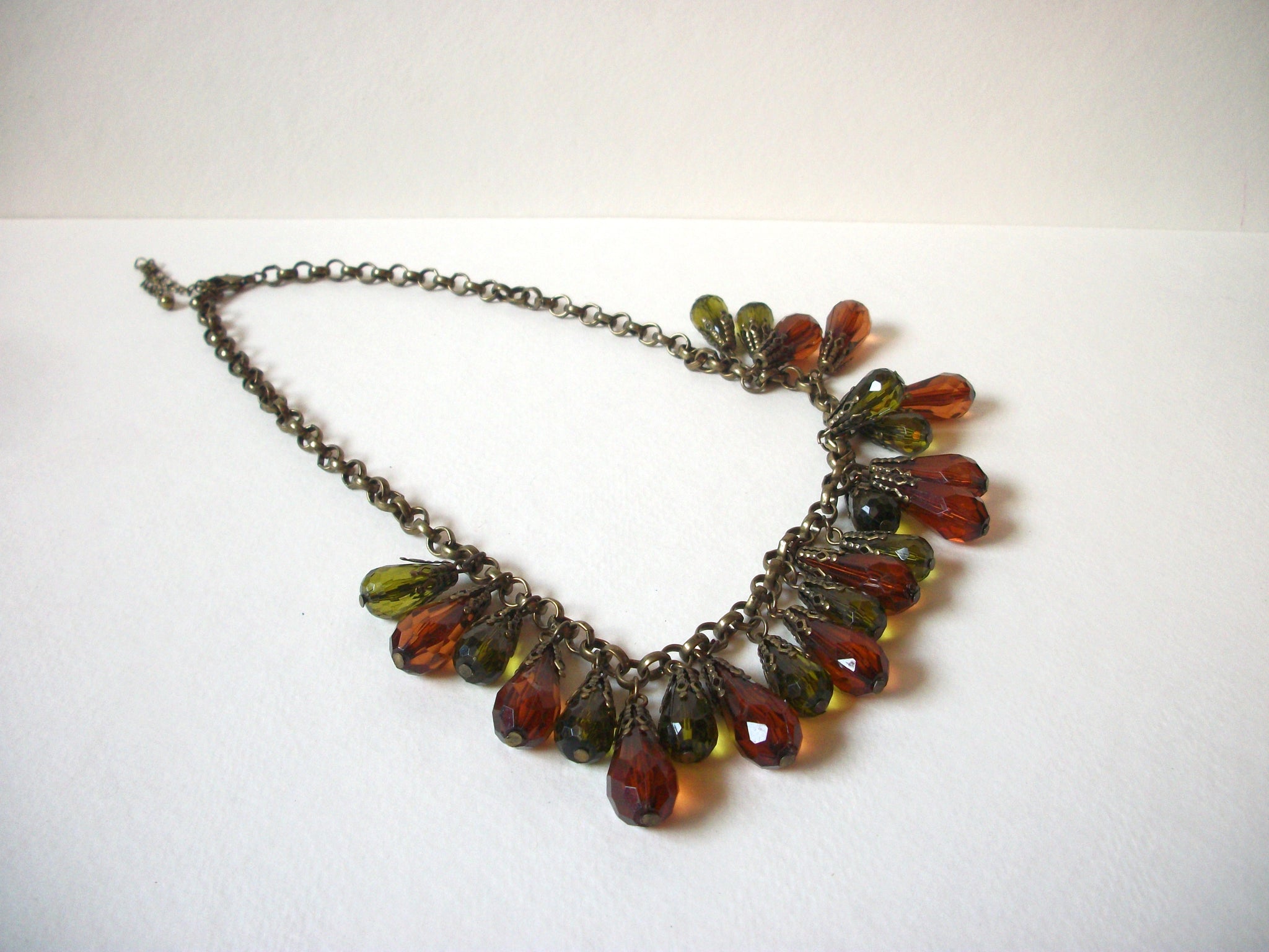 Vintage Olive Amber Necklace 72220