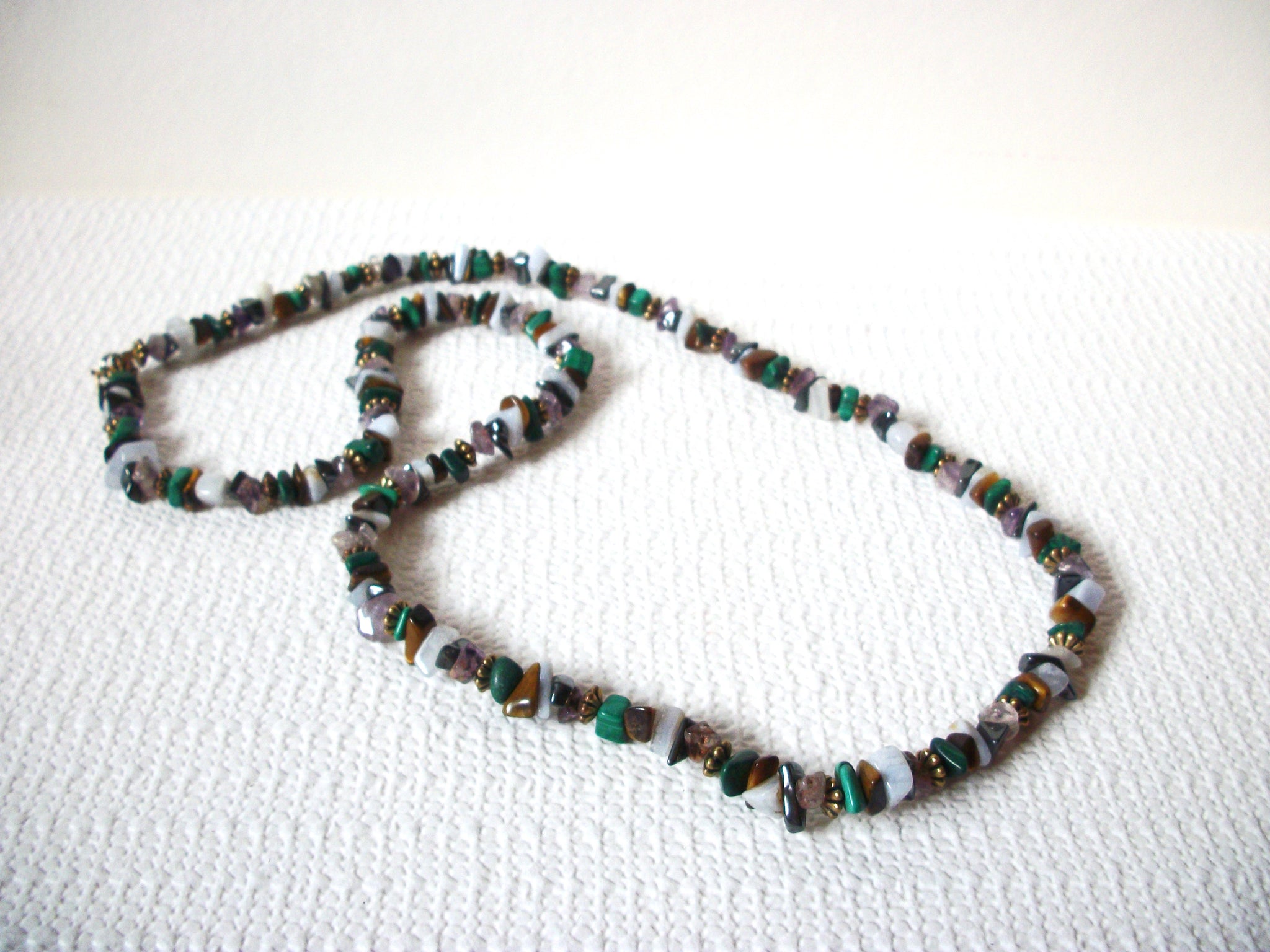Vintage Semi Precious Stones Necklace 72620