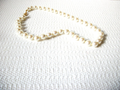 Vintage Shorter Glass Pearl Necklace 72920
