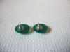 Vintage Green Lucite Earrings 73020