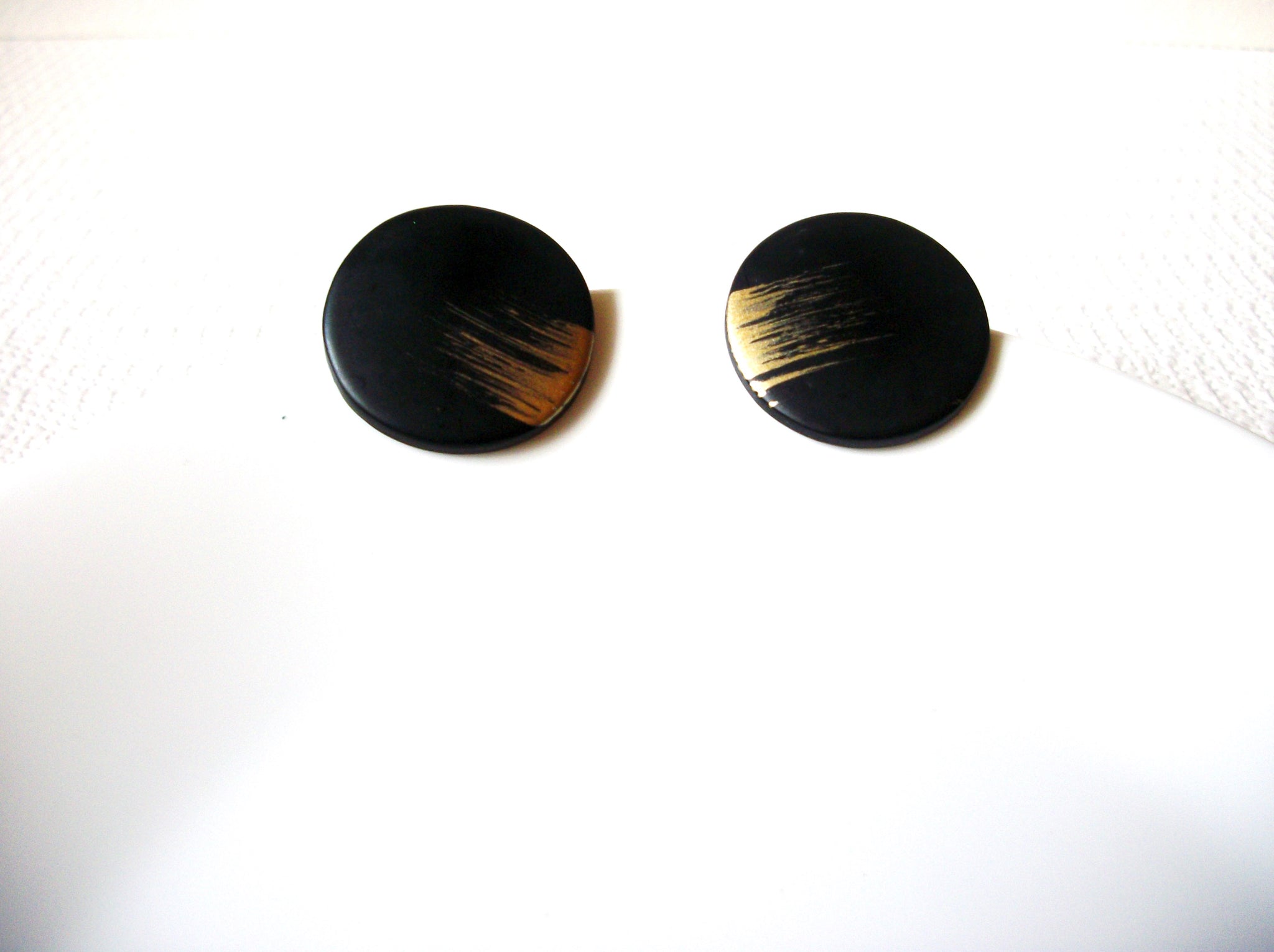 Vintage Black Gold Earrings 73020