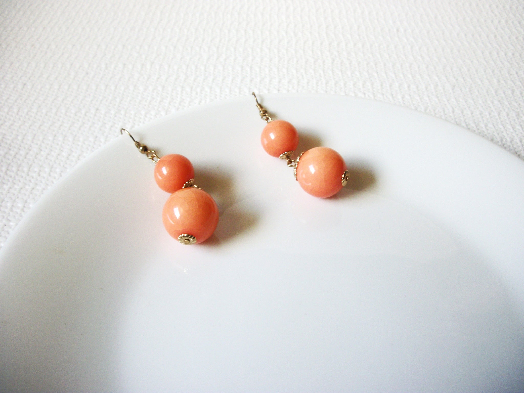 Retro Coral Earrings 73020