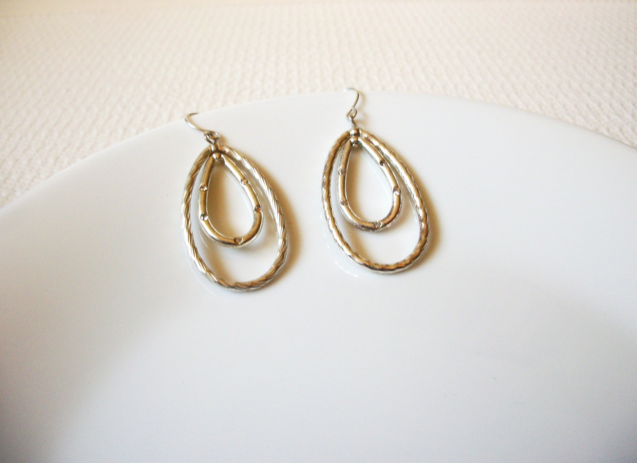 Retro bright Silver Dangle Earrings 80220