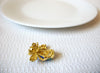 Retro Gold Toned Austrian Rhinestones Bee Brooch Pin 80620