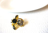 Retro Gold Toned Austrian Rhinestones Bee Brooch Pin 80620