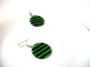 Retro Green Black Earrings 80320