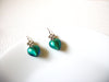 Vintage Turquoise Green Glass Earrings 80320