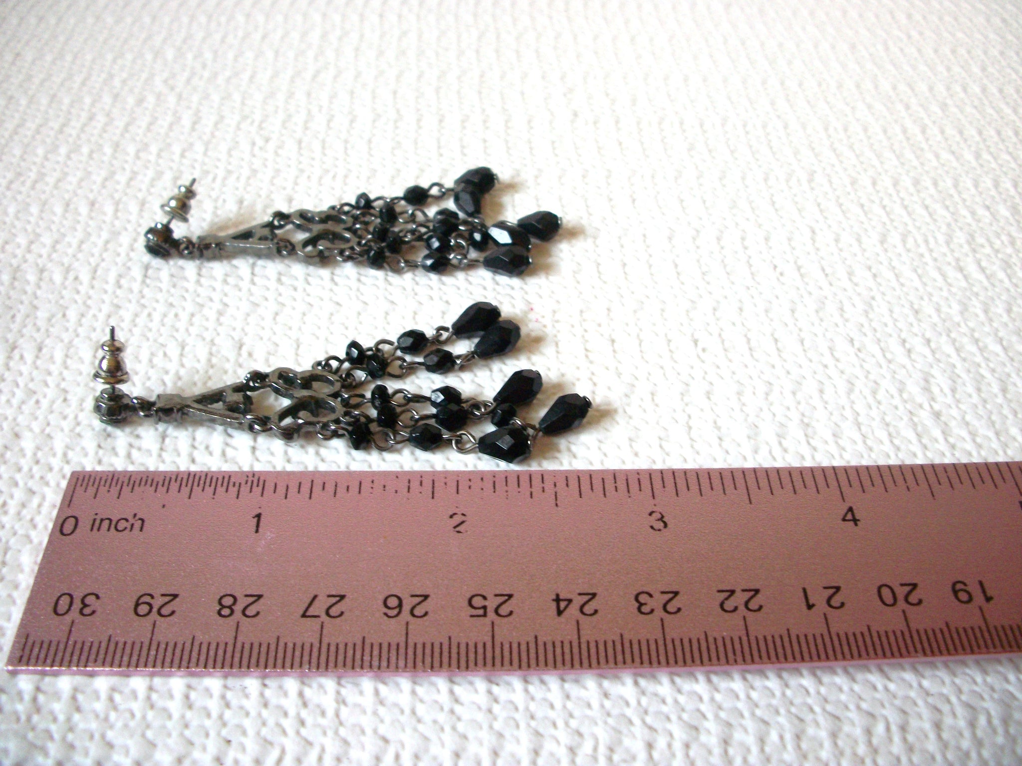 Victorian Black Chandelier Earrings 80520