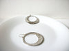 Retro Silver Toned Hoop Earrings 80520
