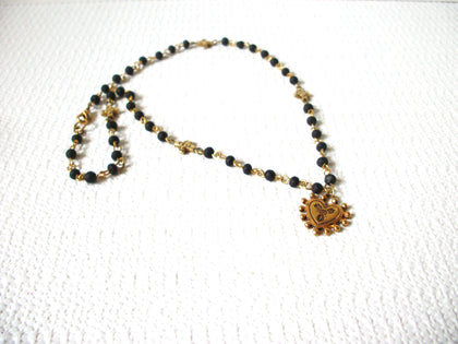 Vintage Black Gold Necklace 80520