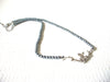 Vintage Gray Glass Pearls Rhinestone Necklace 80520