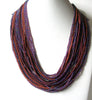 Vintage Rust Brown Purple Necklace 80620