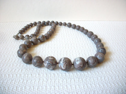 Vintage Taupe Marbleized Necklace 80720