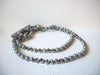 Vintage Gray Silver Glass Crystal Necklace 80720