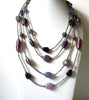 Vintage Tumbled Glass Necklace 80820