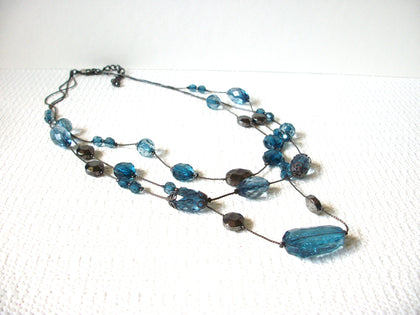 Retro Blue Acrylic Necklace 80720