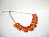 Retro Gold Orange Statement Necklace 80920