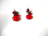 Retro Red Glass Earrings 80920