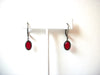 Vintage Red Glass Earrings 80920