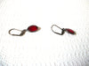 Vintage Red Glass Earrings 80920