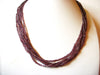 Vintage Plum Glass Necklace 81120