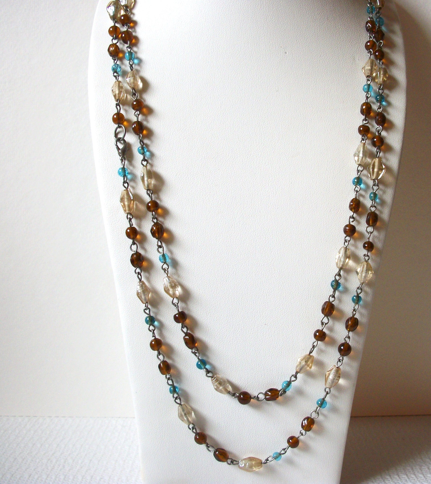 Vintage Glass Beads Necklace 81220