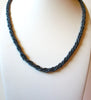 Vintage Dark Silver Glass Necklace 81320