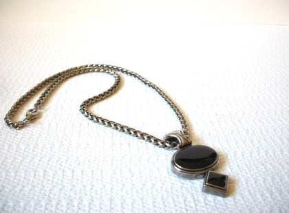Retro Silver Black Necklace 81320