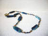 Vintage Ocean Blues Glass Necklace 81520