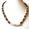 Vintage Wood Puka Shell Necklace 81720