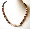 Vintage Wood Puka Shell Necklace 81720