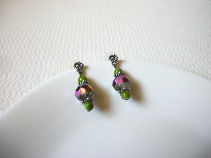Vintage Aurora Borelias Glass Earrings 81320
