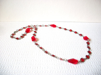 Vintage Silver Red Necklace 81520
