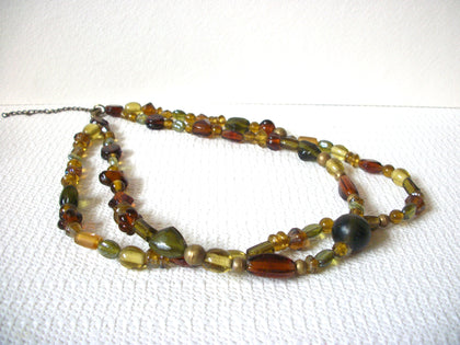 Vintage Tumbled Glass Necklace 81620