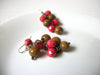 Vintage Wood Acrylic Dangle Earrings 81620