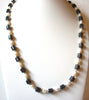 Vintage Glass Pearl Hematite Necklace 81820