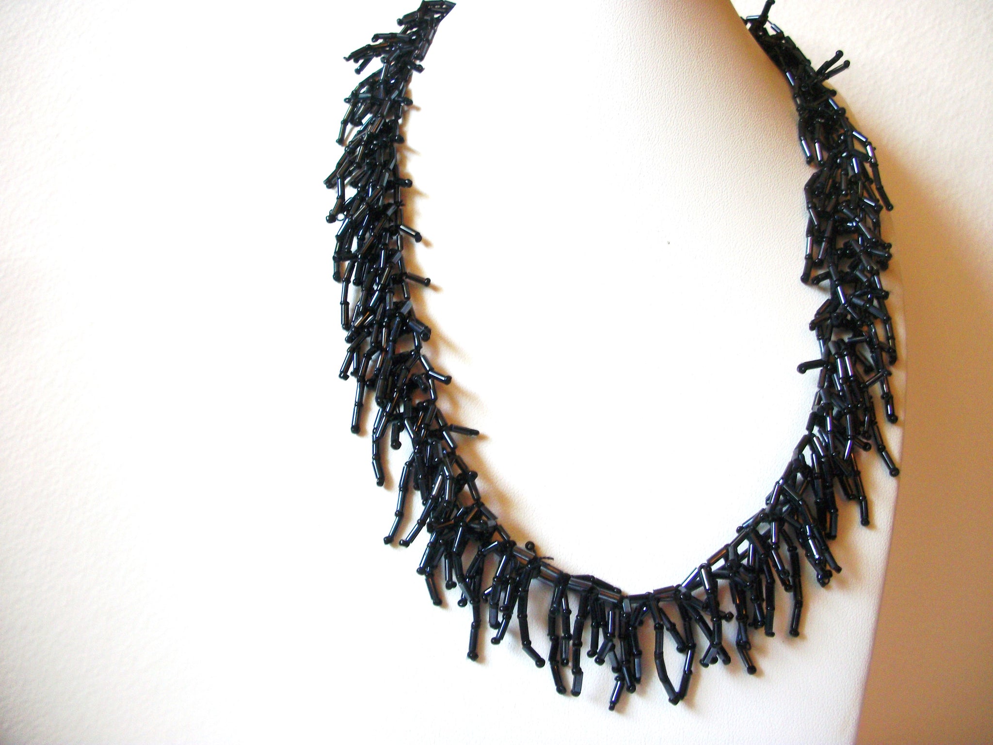 CHICO`s Black Lucite Necklace 81720