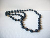 African Midnight Blue Paper Beads Necklace 81820