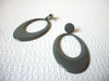 Retro 1970s Gray Large Earrings 81720
